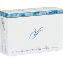 VIRGINIA SLIMS SUPER SLIMS MENTHOL GOLD PACK BOX (USA)