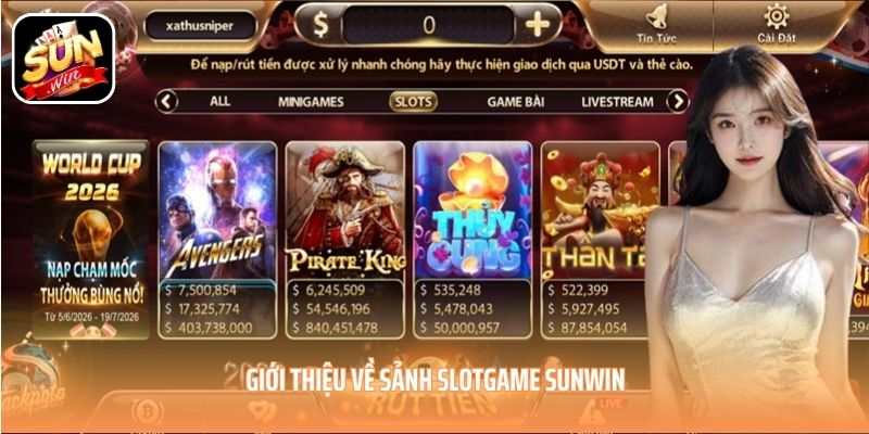 Giới thiệu về sảnh Slotgame SUNWIN